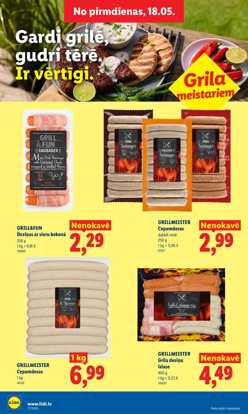 Lidl grila meistaru akcijas ar cepamdesām un grila desiņām