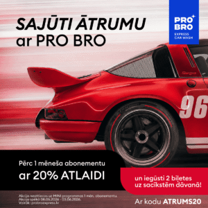 PRO BRO atlaižu kods ATRUMS20 – 20% atlaide abonementam un 2 biļetes dāvanā