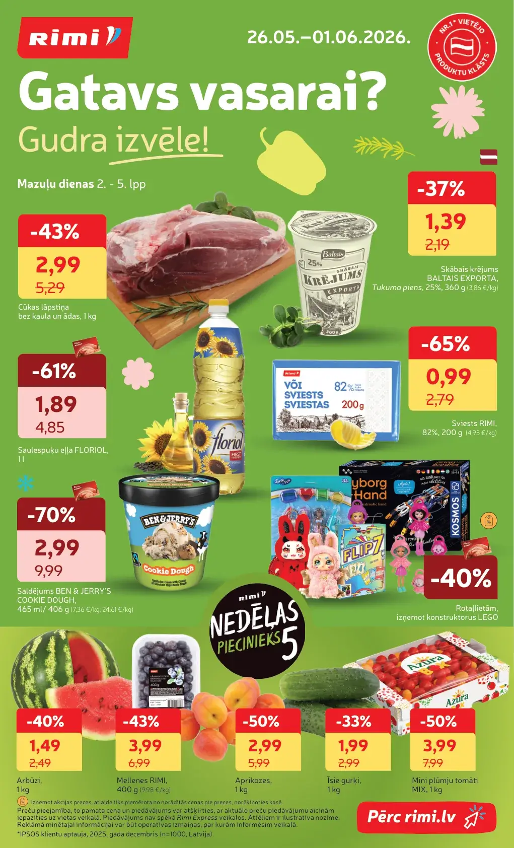 Rimi akcijas buklets 26.05.–01.06.2026