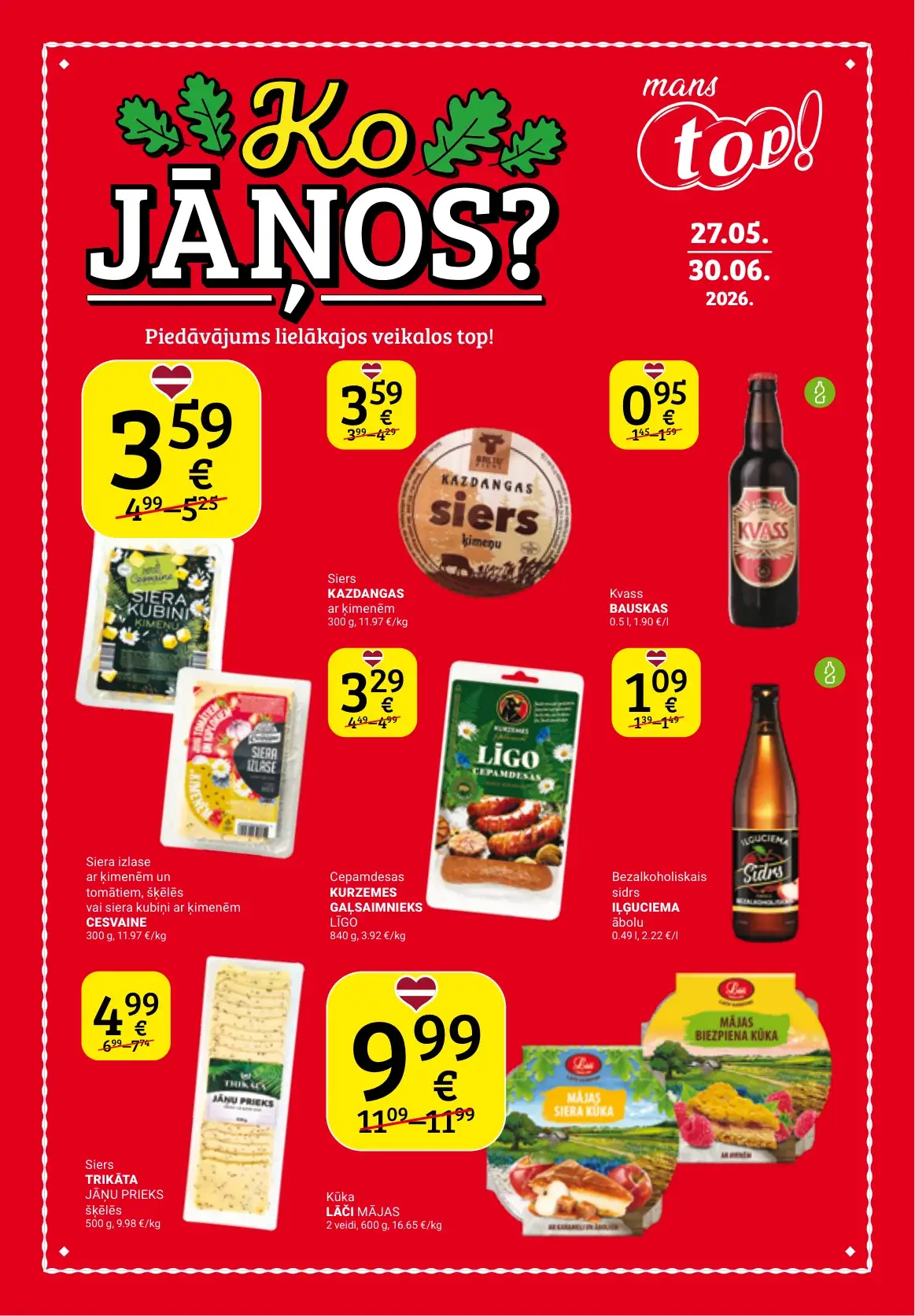 top! akcijas buklets 27.05.–30.06.2026.