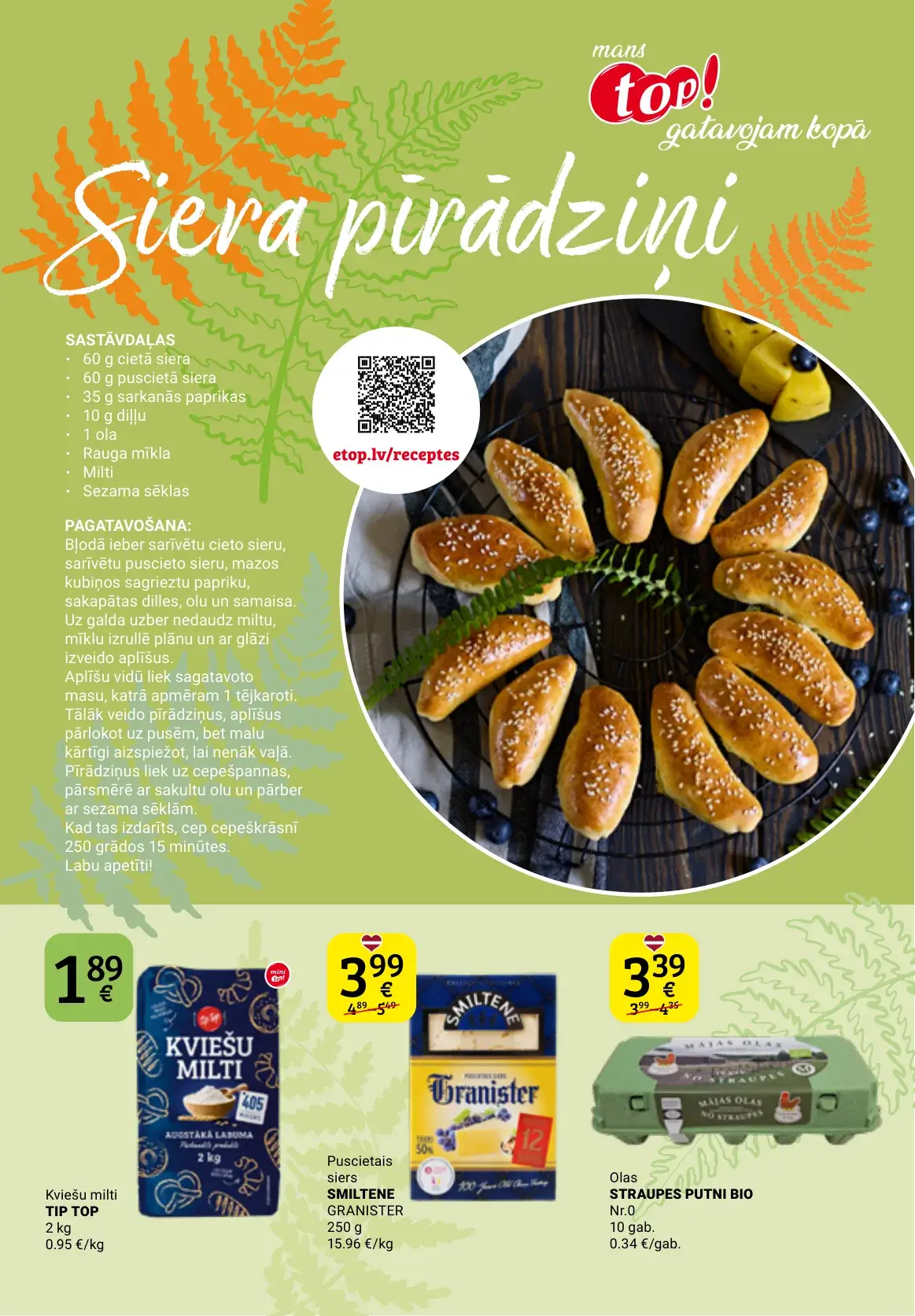 top! siera pīrādziņu recepte un piedāvājumi ar sieru, olām un kviešu miltiem